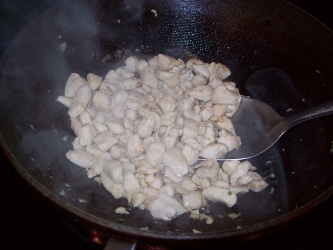 stir fry chicken and garlic
